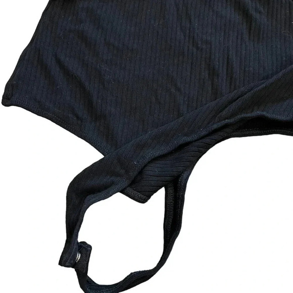 Astr Black Montrose Off Shoulder Cut Out Bodysuit L - Picture 4 of 6